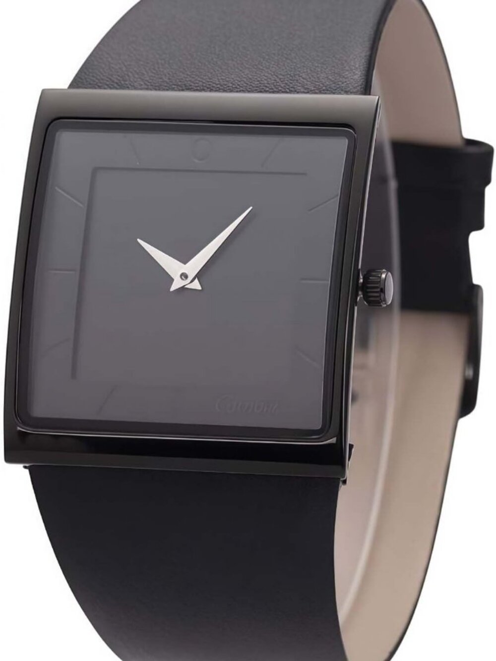 Stylish Men's Square Watch - Minimalist Quartz, Classic Dial, Leather Strap